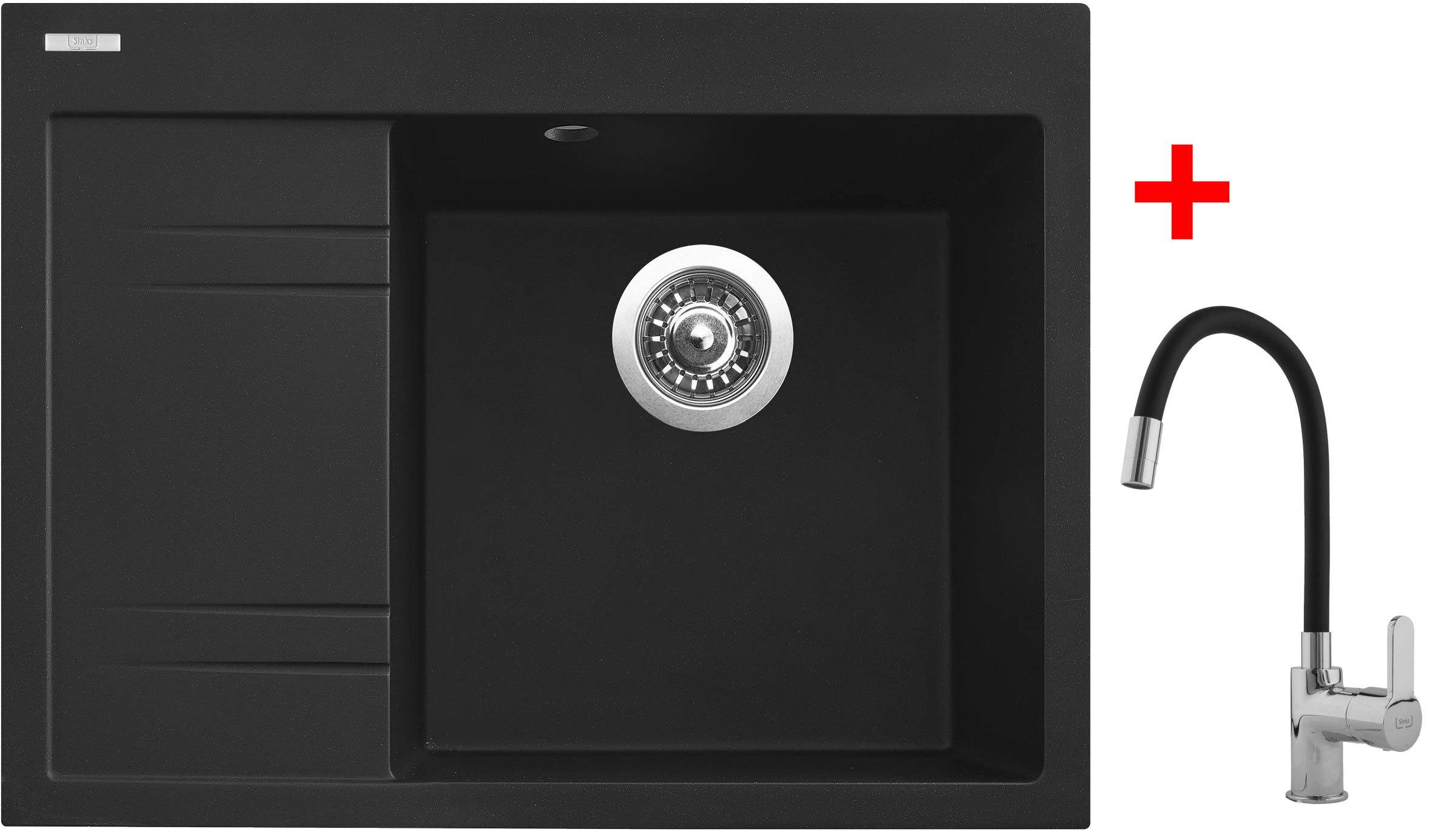 Sinks RIM 650 P Metalblack + Flexia