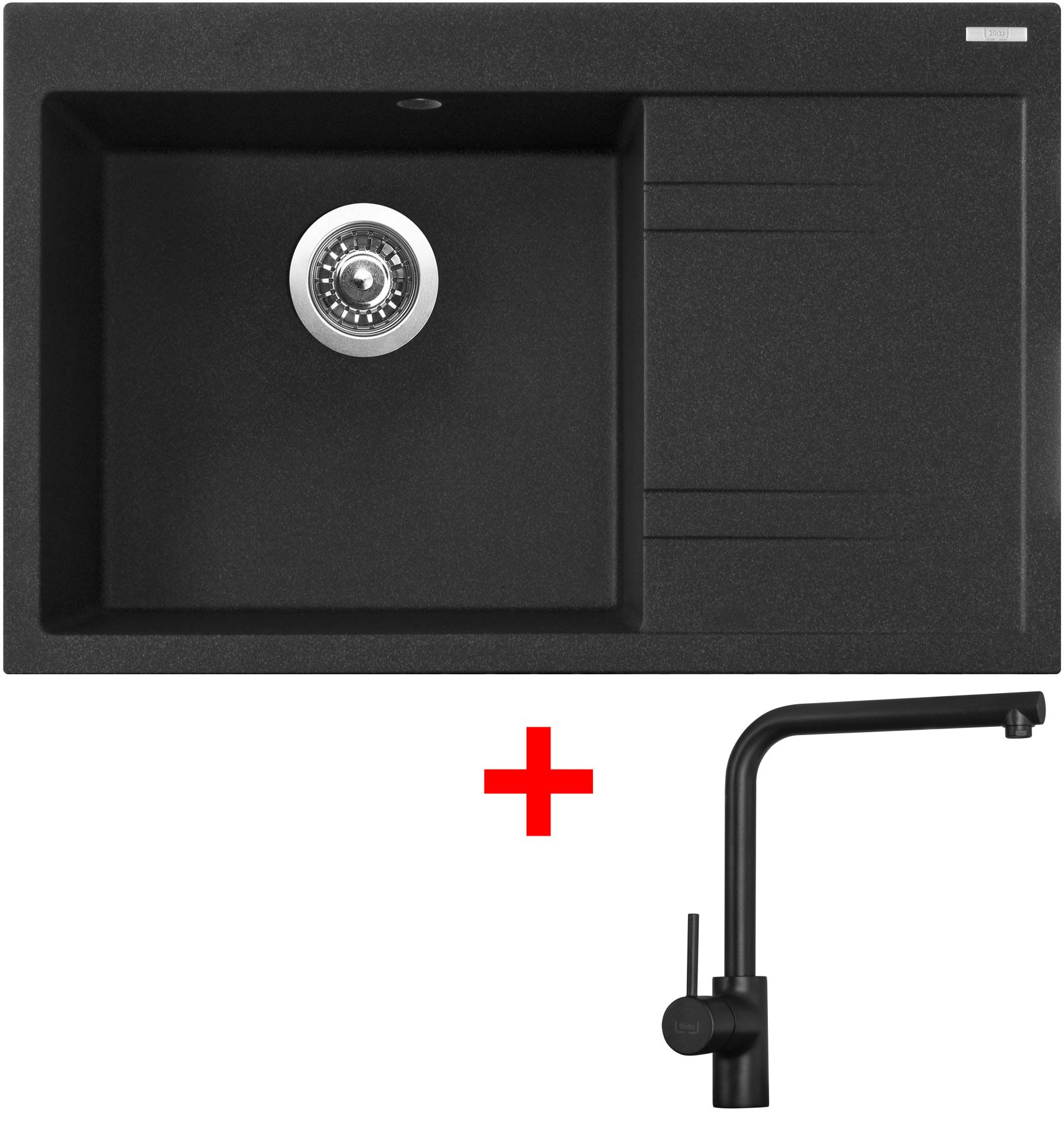 Sinks RIM 780 L Granblack + Elka černá matná