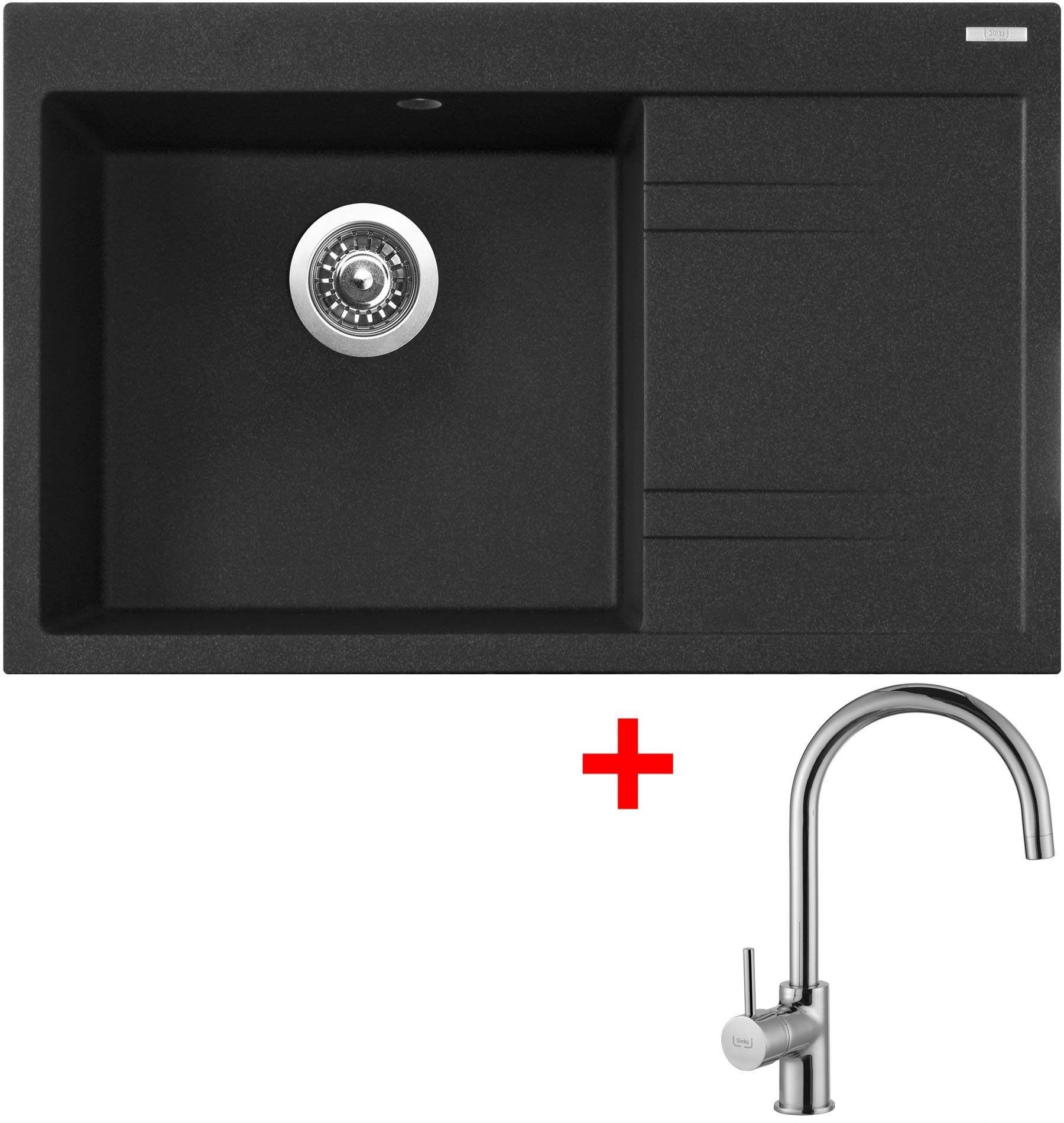 Sinks RIM 780 L Granblack + Vitalia