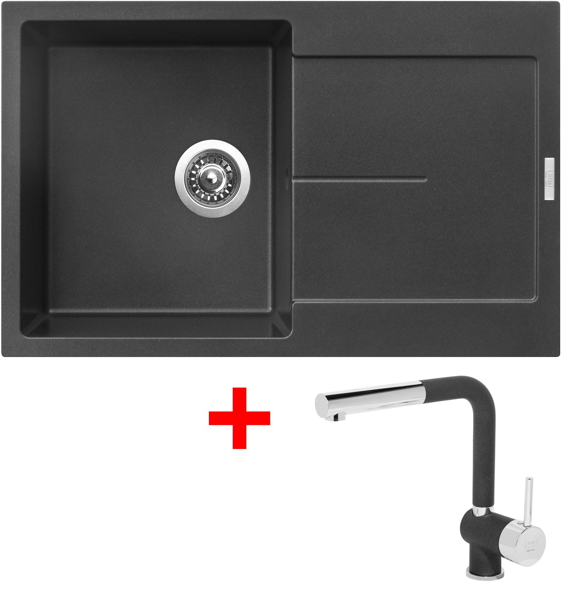 Sinks ULTIMA 790 Metalblack + Mix 3 P GR