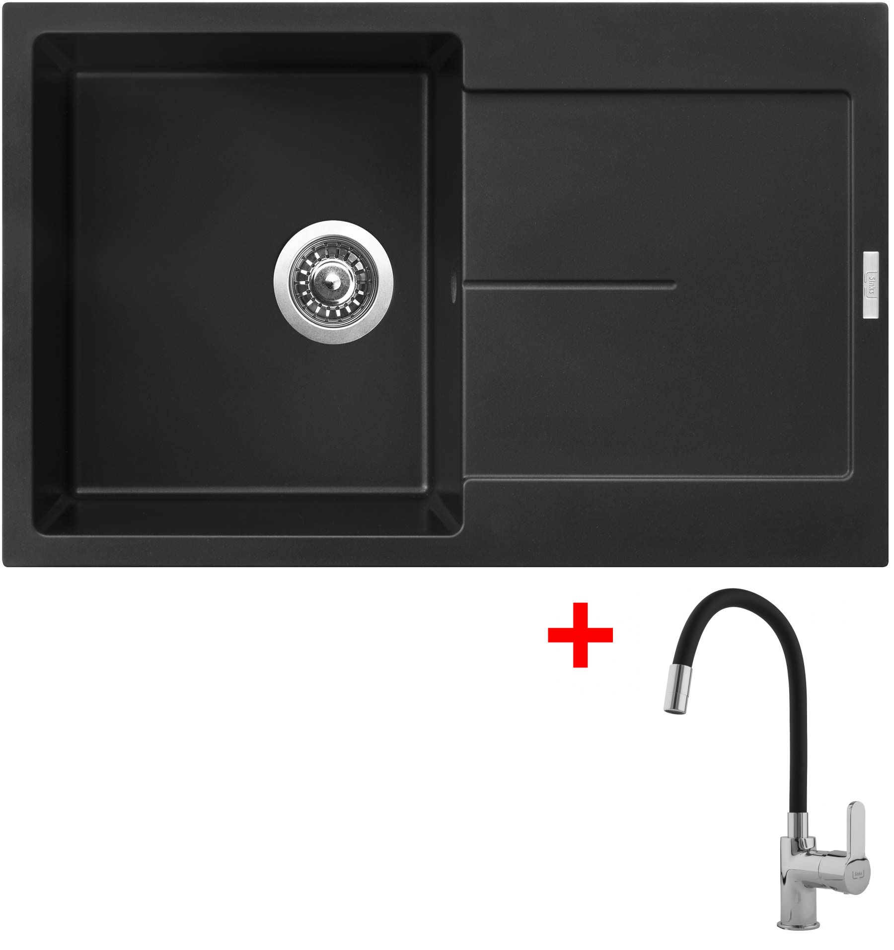 Sinks ULTIMA 790 Pureblack + Flexia