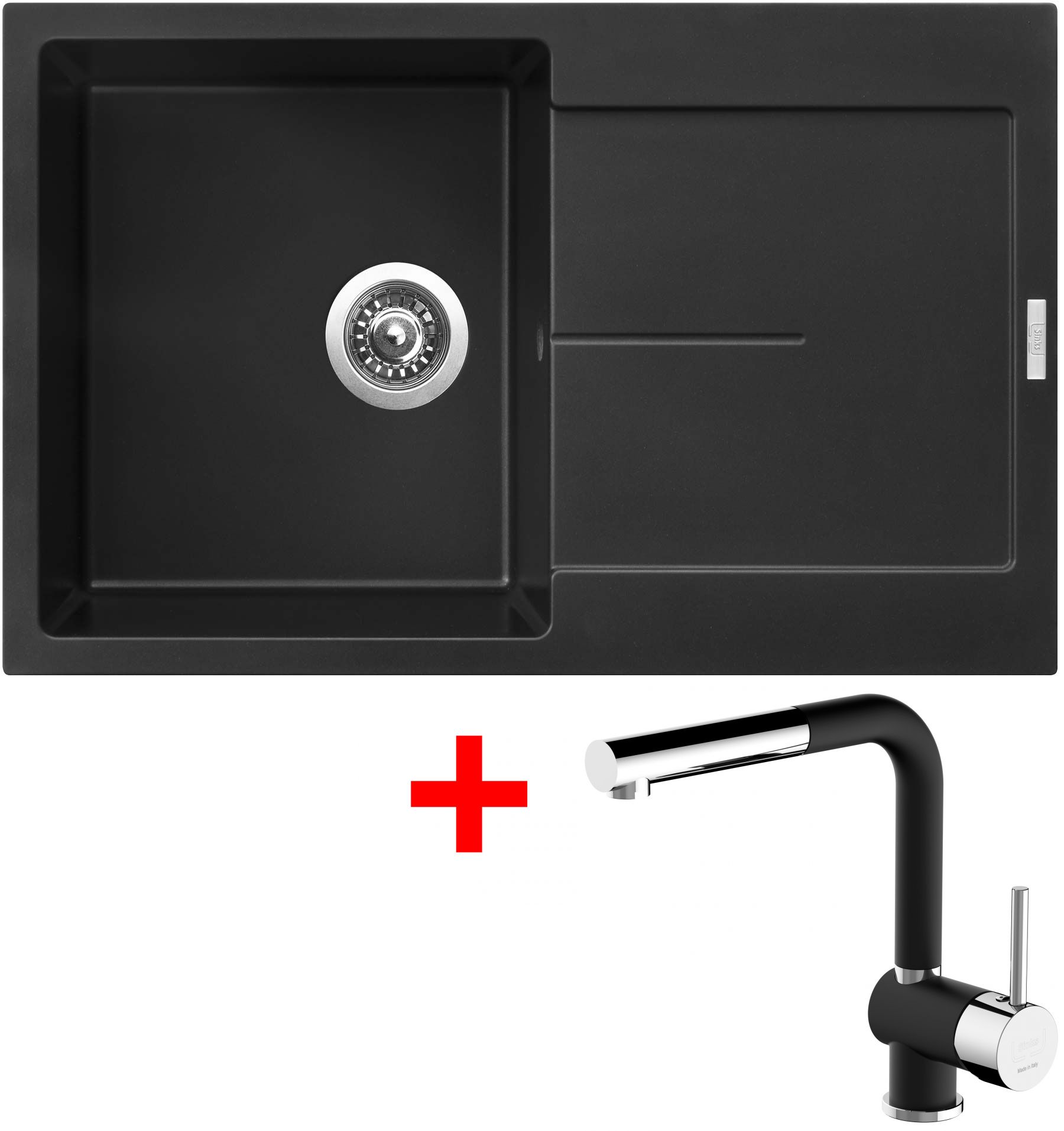 Sinks ULTIMA 790 Pureblack + Mix 3 P GR N6